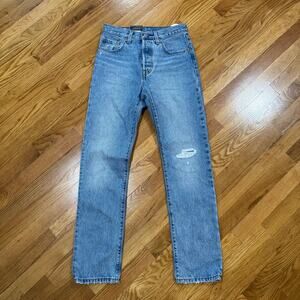 Levis 501 Jeans Womens 25x30 High Rise Button Fly Straight Leg Denim NWT